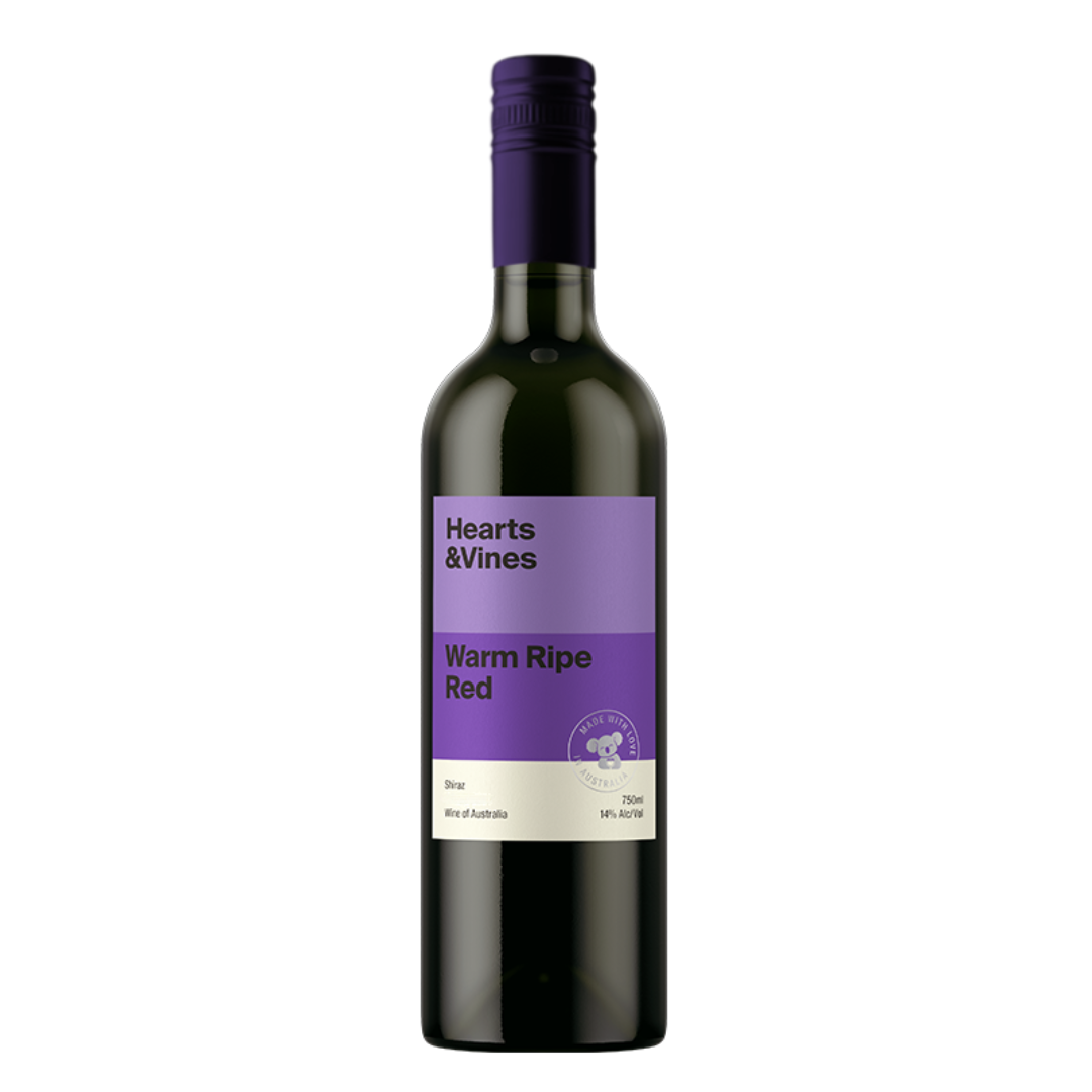 Hearts & Vines Warm Ripe Red Shiraz 750mL